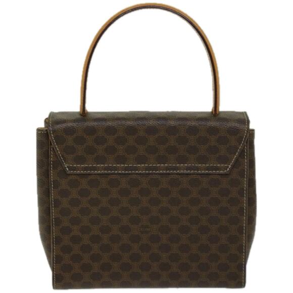 CELINE Macadam Canvas Hand Bag Pvc Brown - Picture 3 of 12